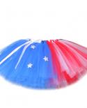  Independence Tutu Skirt For Girls Kids Flag Costumes With Bow Toddler Baby Girl Party Fluffy Ball Gown Children Outfits