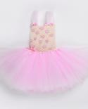 Sweet Love Heart Dress Girl Valentine Costumes Toddler Kids Tutu Dresses For Girls Princess Clothes Valentines Day Gift 