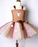 Kids Deer Costume For Girls Christmas Reindeer Dresses Children Halloween Costumes Baby Girl Cute Clothes Child Tutu Out