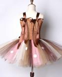 Kids Deer Costume For Girls Christmas Reindeer Dresses Children Halloween Costumes Baby Girl Cute Clothes Child Tutu Out