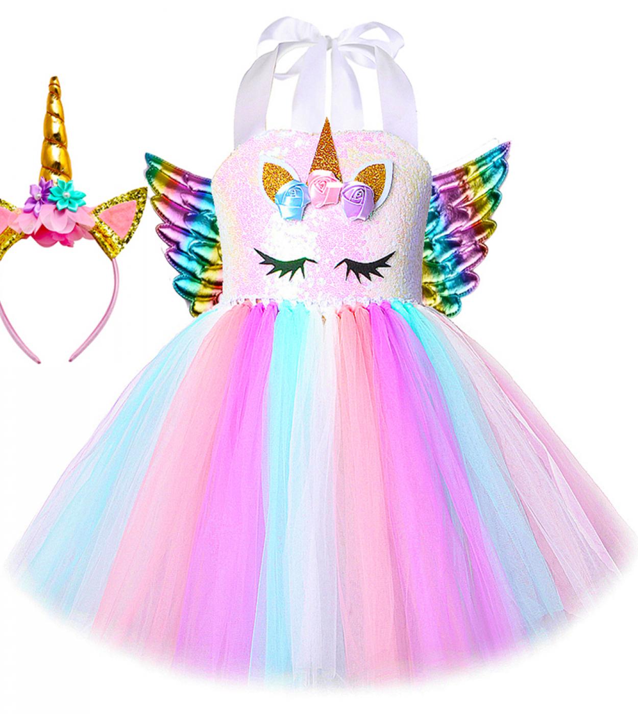 Lentejuelas princesa unicornio vestidos para ni as tut vestido