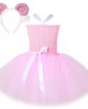 Baby Pink Sheep Tutu Dress For Girls Animal Halloween Costumes For Kids Birthday Princess Dresses Tulle Outfit Toddler C
