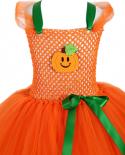 Pumpkin Tutu Dress For Girls Kids Halloween Christmas Costumes Baby Girl Dresses Princess Costume For Carnival Birthday 