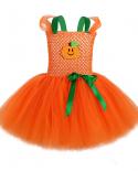 Pumpkin Tutu Dress For Girls Kids Halloween Christmas Costumes Baby Girl Dresses Princess Costume For Carnival Birthday 