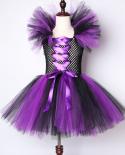 Kids Halloween Costumes For Girls Witch Tutu Dress With Horns Children Cosplay Tulle Outfit For Birthday Party Baby Girl