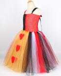 Alice Red Queen Long Tutu Dress For Girls Kids Christmas Halloween Costumes Girl Princess Fancy Dresses Birthday Party O