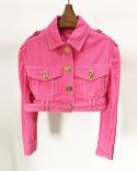 Women Jeans Jacket Pink Embroidered  Pink Embroidered Denim Jacket  New Design  