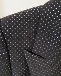 סטים 3 חלקים מכנסיים בלייזר חליפות נשים שחור בלינג אופנה תוספות כפתור בודד מכנסיים בלייזר מתרחבים סטים רשמיים גבוהים