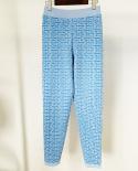 Conjunto de invierno azul cielo Suéter azul cielo Pantalones lápiz Conjuntos de pantalón Conjuntos de pantalón suéter