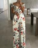 Women Shiny Studded Cutout Ruched Wide Leg Jumpsuit Sleeveless Long Pants Office Lady Casual Playsuit Romper Jumpsuits  