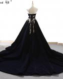Navy Blue Velvet Off Shoulder Wedding Dresses 2023 High End Beading Diamond Bridal Gowns Serene Hill Hm66680 Custom Made