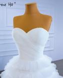 Serene Hill White Princess Ruffles Wedding Dresses  Simple  Highend Bride Gowns Hm67308 Custom Made  Wedding Dresses