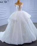 Serene Hill White Luxury Highend Wedding Dresses  Beaded Pearl Lace Up Bride Gowns Hm67306 Custom Made  Wedding Dresses
