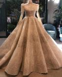 Serene Hill Muslim Ivory Luxury Wedding Dresses  Beading Puffy Sleeves Bride Dress Ha2485 Custom Made  Wedding Dresses