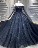 Black Sparkle Oneck Luxury  Wedding Dresses  Dubai Highend Beading Lace Bride Gowns Ha2406 Custom Made  Wedding Dresses