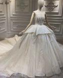 Ultimate Luxury Off Shoulder  Wedding Dresses  Dubai Champange Diamond Sequins Bridal Gowns Ha2299 Custom Made  Wedding 