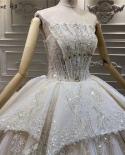 Ultimate Luxury Off Shoulder  Wedding Dresses  Dubai Champange Diamond Sequins Bridal Gowns Ha2299 Custom Made  Wedding 