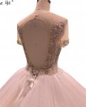 Dubai Ivory Short Sleeves Highend Wedding Dresses  Diamond Beading Oneck  Bridal Gowns Ha2426 Custom Made  Wedding Dress