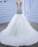 Serene Hill Grey White Mermaid Wedding Dresses  Luxury Beaded Ruffles Elegant Bride Gowns Hm67295 Custom Made  Wedding D
