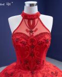Serene hill אדום סלסולים חרוזים שמלות כלה יוקרתיות ללא שרוולים שמלות כלה hm67324 שמלות כלה בהתאמה אישית