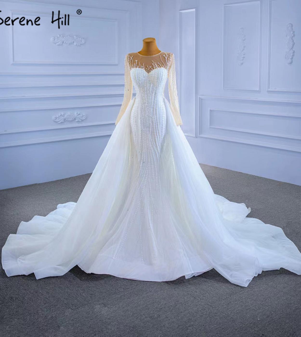 serene hill לבן להסרה חצאית שמלות כלה 2023 בתולת ים אלגנטית שמלות כלה יוקרתיות hm67315 custom madewedding dr