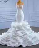 Serene hill לבן סלסולים שמלות כלה חרוזים 2023 שמלות כלה יוקרתיות ללא שרוולים יוקרתיות hm67413 חתונה בהזמנה אישית