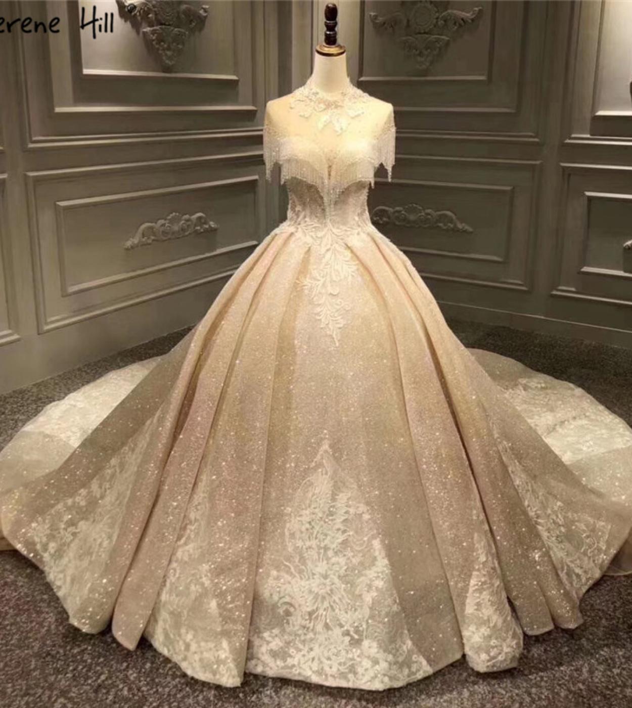 Newest High Extreme Luxury Fashion Wedding Dresses Crystal Tassel Sleeveless  Lace Up Bridal Dress 2023 Real Photo Ha217