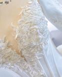 White Satin Mermaid Highend Wedding Dresses  Oneck Beading Long Sleeves Gowns Hm67177 Custom Made  Wedding Dresses