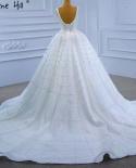 Serene Hill فساتين زفاف بيضاء فاخرة بأربطة 2022 مطرز بالخرز فساتين زفاف راقية Hm67377 فساتين زفاف مصنوعة حسب الطلب