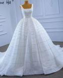Serene Hill White Luxury Lace Up Wedding Dresses 2022 Beaded Highend  Bride Gowns Hm67377 Custom Made  Wedding Dresses