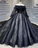 Black Luxury Sparkle Off Shoulder Wedding Dresses  Highend Diamond Beading Bride Gowns Ha2372 Custom Made  Wedding Dress