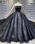 Black Luxury Sparkle Off Shoulder Wedding Dresses  Highend Diamond Beading Bride Gowns Ha2372 Custom Made  Wedding Dress