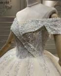 Luxury  Off Shoulder Vintage Wedding Dresses  Sequined Sparkle Sleeveless Bride Gown Ha2342 Custom Made  Wedding Dresses