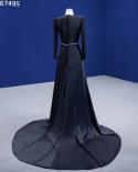 Serene Hill Black Mermaid Elegant Luxury Beaded Evening Dresses Gowns For Women Party 2023 High End Custom Made Hm67495