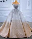Serene Hill Gold Silver Luxury Wedding Dresses 2023 Cap Sleeve Beaded Crystal Bride Gowns Hm67362 Custom Madewedding Dre