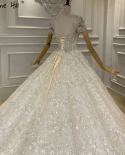 Dubai Ivory Short Sleeves  Wedding Dresses  Bling Beading Diamond Luxury Bridal Gowns Ha2408 Custom Made  Wedding Dresse