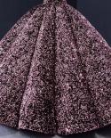 Wine Red Luxury Off Shoulder Wedding Dress 2022 Dubai Sleeveless Sequins Sparkle Highend  Bridal Gowns Ha2311 Custom Mad