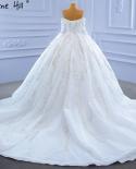 Serene Hill White Luxury  Wedding Dresses  Sparkle Beaded Lace Up Bride Gowns Hm67284 Custom Made  Wedding Dresses