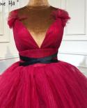 Wine Red Sleevelsstiered  Wedding Dresses 2023 Simple  Bridal Gowns Ha2452 Custom Madewedding Dresses