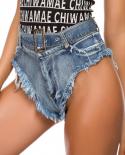 Womens  Hole Club Shorts Summer Low Waist Denim Shorts Jeans Women Casual Shorts New Femme Push Up Skinny Slim Denim Sho