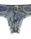 Pantalones cortos de club con agujeros para mujer Pantalones cortos de mezclilla de cintura baja de verano Pantalones cortos cas