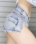 Low Waist Womens  Jeans Shorts 2022 Summer Denim Cotton Broken Hole Irregular Ladies Skinny Nightclub Super Short Jeans
