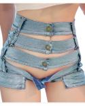 Women  High Waist Beach Mini Short Jeans Booty Cut Bikini Denim Shorts Hot Vestidos  Club Party Elastic Bottom Shorts