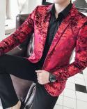 Velvet Prom Blazer  Blazer Luxury Men  Blue Red Blazer Men Mens Fashion Casual 5xl  