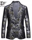 Plyesxale Floral Blazer Men  Brand Clothing Mens Blazer Slim Fit Suit Jacket 5xl 6xl Mens Prom Party Blazers Man Coat Q
