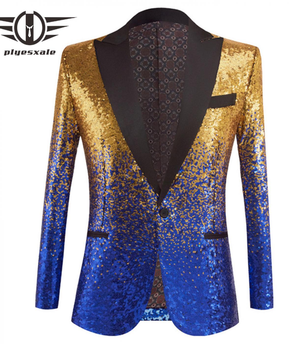US 80.07 Sequin Jackets Men Blazer Suit Jacket Men Design Blazer