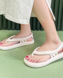 Women Thick Bottom Slippers Summer Casual Beach Shoes Big Size Womens Sandals Platform Slipper Female Male Lovely Flip 