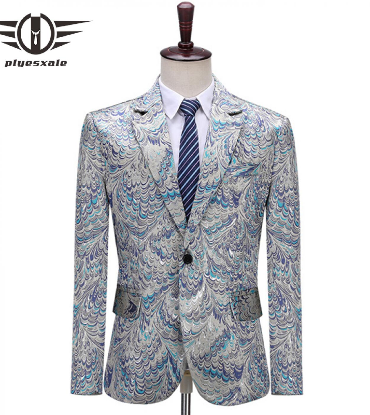 Mens Blazer Patterns  Peacock Suit Jacket Men  Jacquard Blazer Men  Prom Blazer  2023  