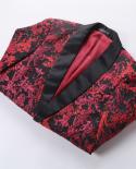 Plyesxale Red Floral Blazers For Men 5xl Wedding Nightclub Stage Party Mens Suit Jacket Blazers Boutique Fashion Jacquar