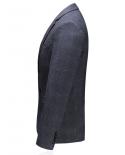 Gentleman Groom Wedding Blazer Gray Black Khaki Navy Blue Stripe Plaid Blazers Luxury Mens Designer Fashion Jacket Outf